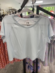 all in motion sky blue active top S