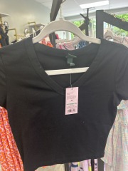 wild fable black crop top XS
