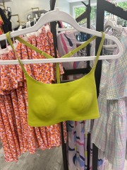 auden green spaghetti strap bra top S