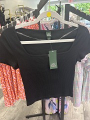 wild fable black crop top XS