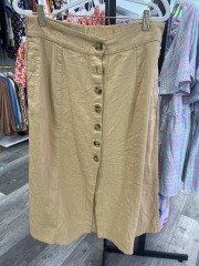 universal thread tan button up skirt M