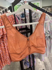 colsie brown see through bra top XL