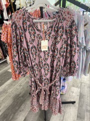 knox rose purple floral dress M