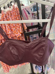 future collective burgundy bra top S