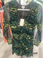 a.new day black floral dress S