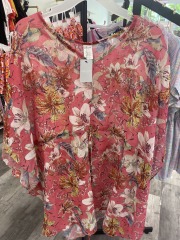 west loop womens cover up pink floral one size fits most