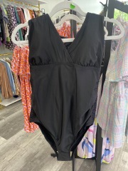 beach bump black maternity swimsuit L