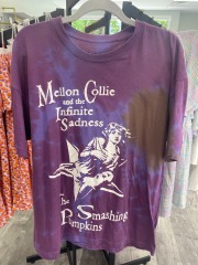 smashing pumpkins purple vinyl print t-shirt S