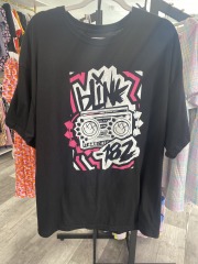 blink 182 black vinyl t-shirt XL