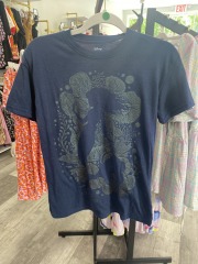 disney little mermaid navy blue vinyl print t-shirt XS