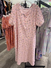 art class pink floral dress XL