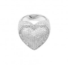 1835 R1 | GLD Iced Heart Ring