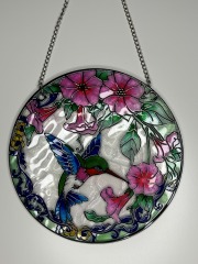 Stained Glass Hummingbird Suncatcher