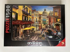 Anatolian 1500 Piece Puzzle Canal Cafe Venice