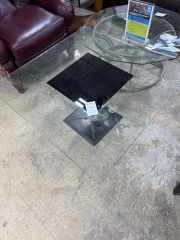 Glass Pedistal Coffee Table