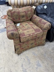 Kravet drk brown arm chair