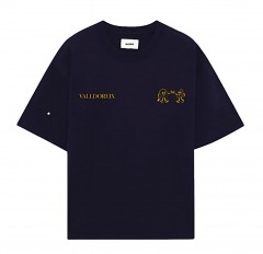 2009P4 | VALLDOREIX Tennis & Tequila Oversized Tee Shirt | XL | NAVY