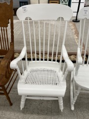 White Wicker Rocker