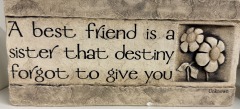 RK Productions Hand Cast Stone Plaque \u2013 \u201cA Best Friend\u2026\u201d Quote