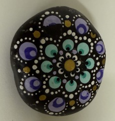 Mandala Dot Painted Rock
