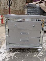 Galaxy Silver  Drawer Nightstand