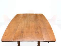Solid-Wood Vintage Drop-Leaf Dining Table + Hylo Insulated Table Pad
