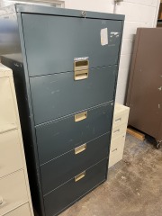 Teal Lateral Steelcase Filing Cabinet