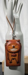 New Solid Leather Cat Phone holder