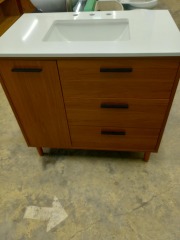 New teak vanity