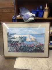 Original W.C Seaside Floral Painting