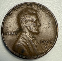 1957-D Lincoln Wheat Cent \u2013 Vintage U.S. Penny