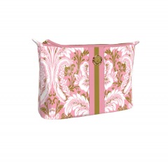 2164O2 | ANNA GRIFFIN Pink Damask Large Cosmetic | PINK