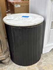 Round Marble Top Accent Table