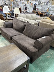 Dark Brown 2-Pillowback Sofa