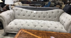 Tweed Tufted Sofa