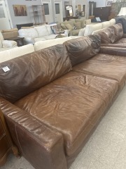 Leather Deep 9 foot sofa