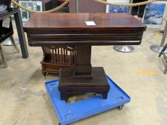 Flip Top Pedestal Dining Rm Table