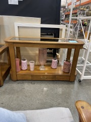 Glass Top Hall Table