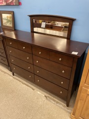 Cherry 8 drawer dresser