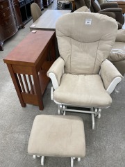 White Gliders w\/ ottoman