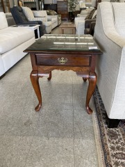 Glass top end table