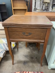 Vintage Wood Sewing Table