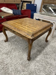 Parquet Top Wood Coffee Table