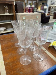 Tall Geometric Floral Glassware (Set of 6)