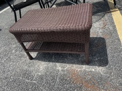 Solid Wicker Style Bench
