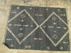 THRESHOLD GEO Plush Navy 4x6