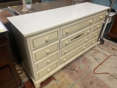 Cream Dixie Ornate 9 Drawer Dresser