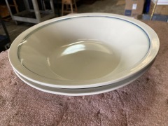 Big Round Vintage Stoneware Bowl Set of 2
