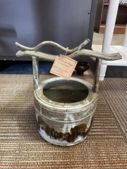 Hand Thrown Stoneware Pottery Planter Basket