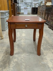 Cherry End Table with sm Drawer